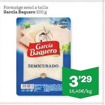 Sorli Formatge Semi A Talls García Baquero oferta