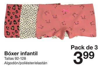 Zeeman Bóxer infantil Tallas 92-128 Algodón/poliéster/elastán Pack de 3 oferta