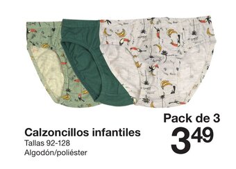 Zeeman Calzoncillos infantiles Tallas 92-128 Algodón/poliéster Pack de 3 oferta