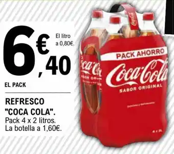 E.Leclerc Coca Cola Refresco Pack 4 x 2 Litros oferta