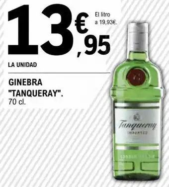 E.Leclerc Tanqueray Ginebra 70 cl oferta
