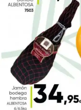 Family Cash Jamón bodega hembra Albentosa 6/6 5kg oferta