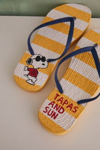 Springfield Chanclas rafia estampado rayas snoopy oferta