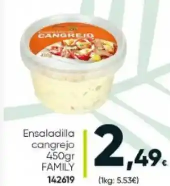 Family Cash Family Ensaladilla Cangrejo 450 gr oferta