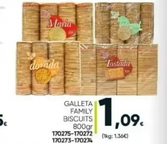 Family Cash Galleta Family Biscuits 800 gr oferta