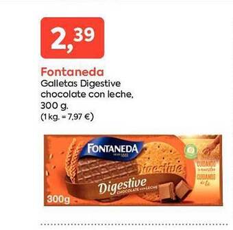 Suma Supermercados Fontaneda Galletas Digestive Chocolate Con Leche oferta