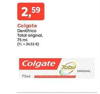 Suma Supermercados Colgate Dentifrico Total Original oferta