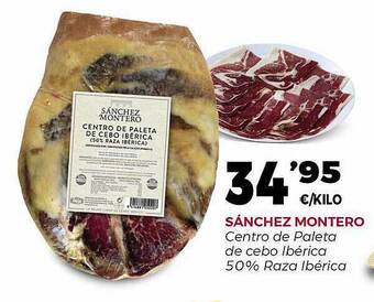 Supermercados Lupa Sánchez Montero Centro De Paleta De Cebo Ibérica 50% Raza Ibérica oferta