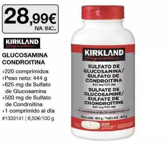 Costco Kirkland Glucosamina Condroitina oferta