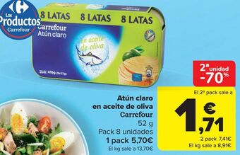 Carrefour Atún claro en aceite de oliva carrefour oferta