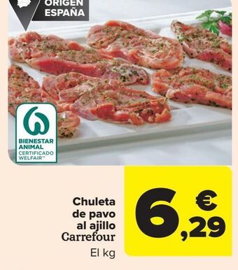 Carrefour Chuleta de pavo al ajillo carrefour oferta