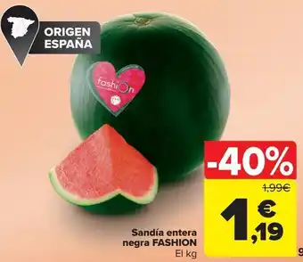 Carrefour Sandia entera negra fashion oferta