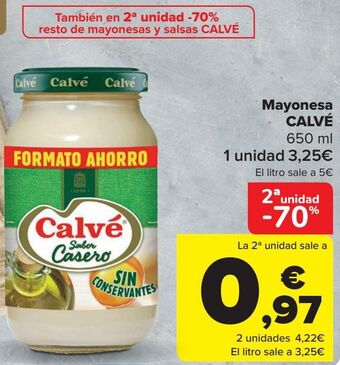 Carrefour Mayonesa calvé oferta
