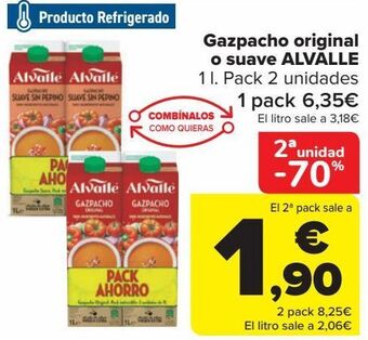 Carrefour Gazpacho original o suave alvalle oferta