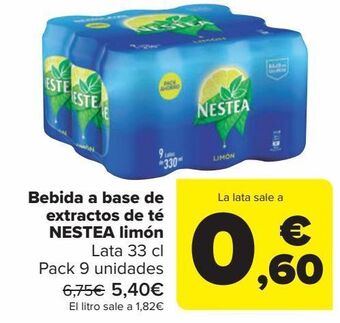 Carrefour Bebida a base de extractos de té nestea limón oferta