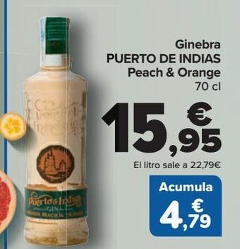 Carrefour Ginebra puerto de indias peach & orange oferta