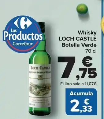 Carrefour Whisky loch castle botella verde oferta