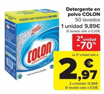 Carrefour Detergente en polvo colon oferta