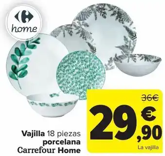 Carrefour Vajilla porcelana carrefour home oferta