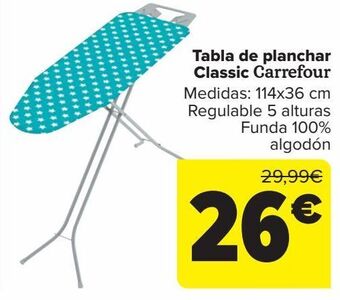 Carrefour Tabla de planchar classic carrefour oferta