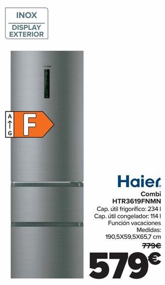 Carrefour Haier combi htr3619fnmn oferta