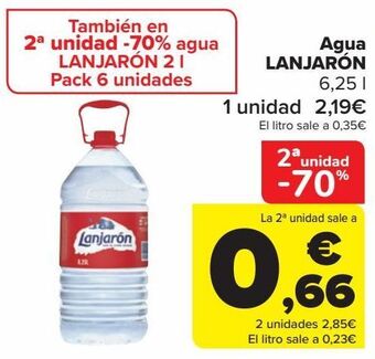 Carrefour Agua lanjarón oferta
