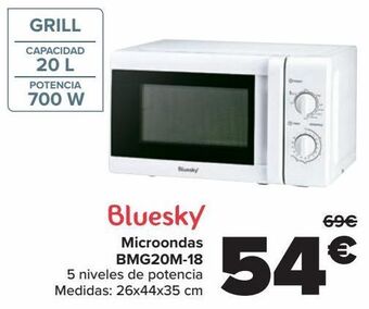 Carrefour Bluesky microondas bmg20m-18 oferta