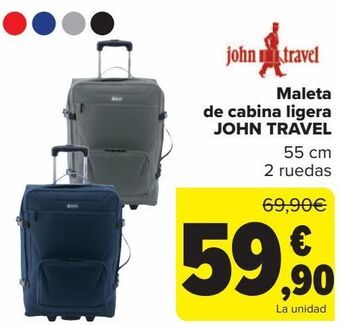 Carrefour Maleta de cabina ligera john travel oferta