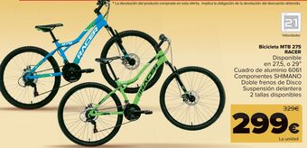 Carrefour Bicicleta mtb 275 racer oferta