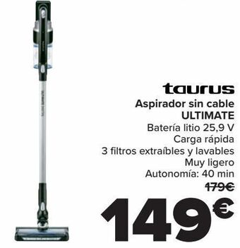 Carrefour Taurus aspirador sin cable ultimate oferta