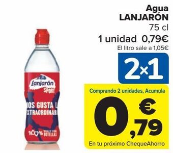 Carrefour Agua lanjarón oferta