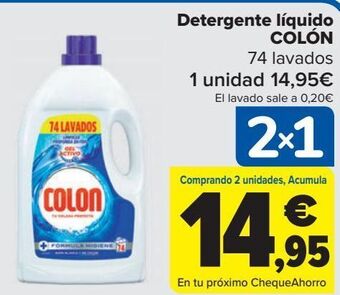 Carrefour Detergente líquido colón oferta