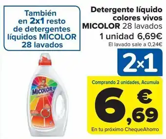 Carrefour Detergente líquido colores vivo micolor oferta
