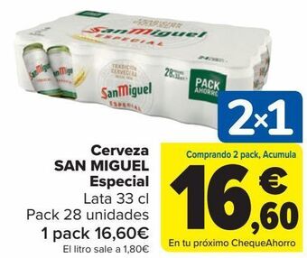 Carrefour Cerveza san miguel especial oferta