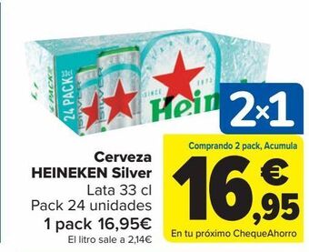 Carrefour Cerveza heineken silver oferta