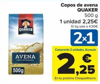 Carrefour Copos de avena quaker oferta