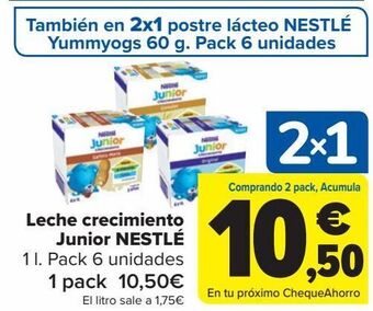 Carrefour Leche crecimiento junior nestlé oferta