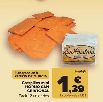 Carrefour Crespillos mini horno san cristóbal pack 12 unidades oferta