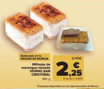 Carrefour Milhojas de merengue tostado horno de san cristóbal 180 g oferta