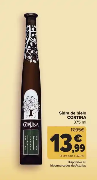 Carrefour Sidra de hielo cortina 375 ml oferta