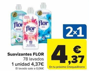 Carrefour Market Suavizantes flor 78 lavados oferta