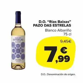 Carrefour Market D.o. "rías baixas" pazo das estrelas blanco albariño 75 cl oferta