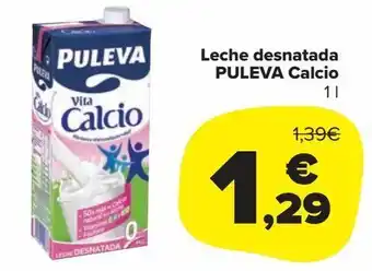 Carrefour Market Leche desnatada puleva calcio 1 l oferta