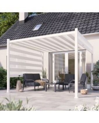 Brico Depôt Pérgola con techo corredizo y paredes 3 x 3 m mattecio oferta