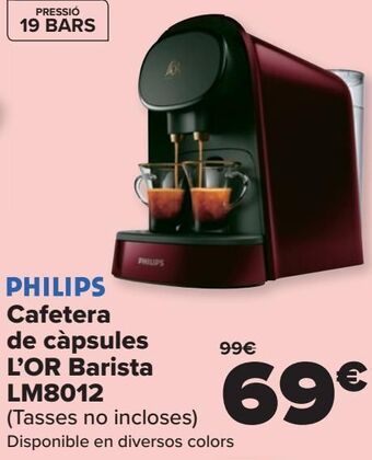 Carrefour Philips cafetera de cápsulas l'or barista lm8012 oferta