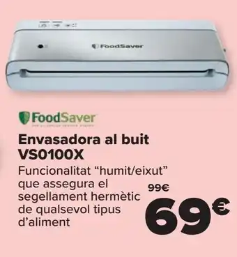 Carrefour Foodsaver envasadora al vacío vs0100x oferta