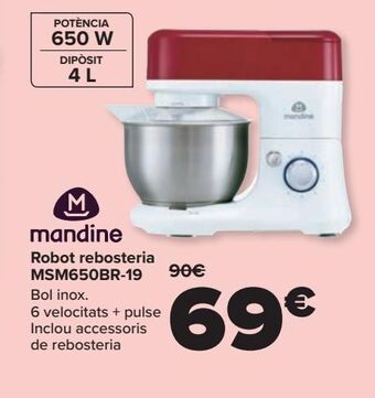 Carrefour Mandine robot repostería msm650br-19 oferta