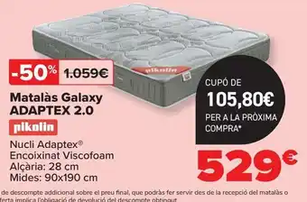 Carrefour Colchón galaxy adaptex 2.0 oferta