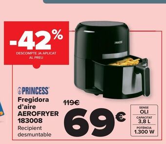 Carrefour Princess freidora de aire aerofryer 183008 oferta