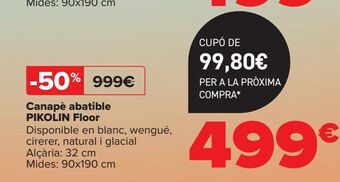 Carrefour Arcón abatible pikolin floor oferta